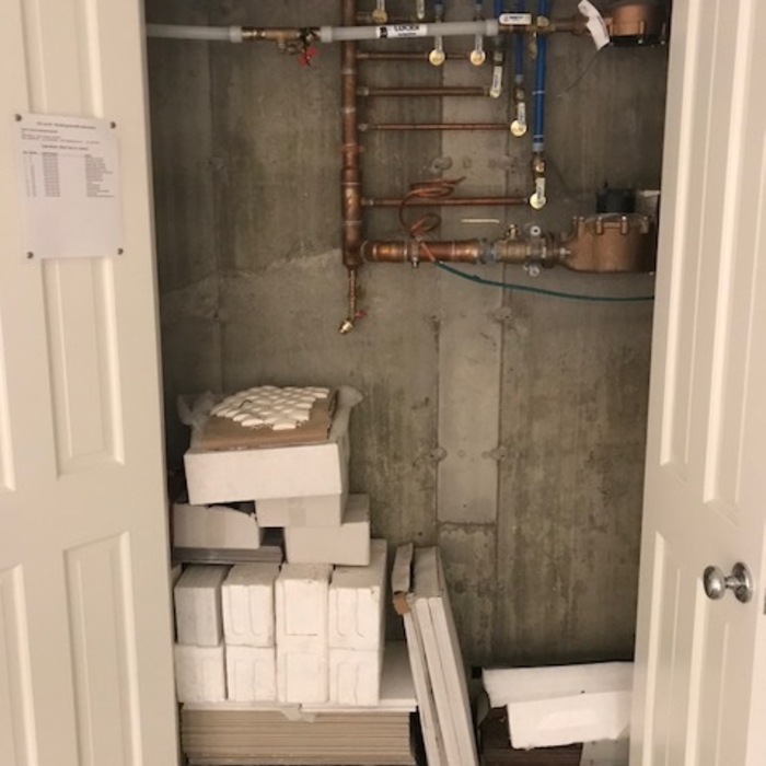 Water closet before