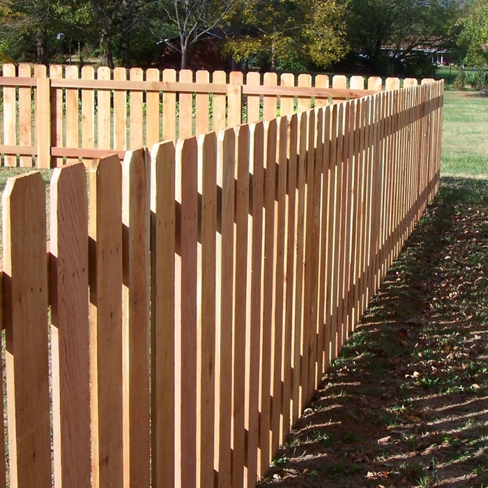 4' High Cedar Spaced Picket Dog Ear