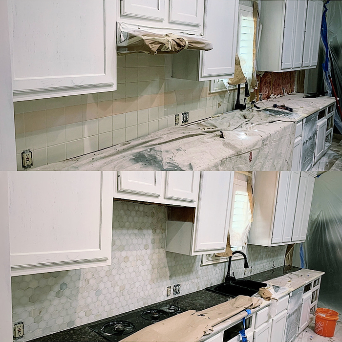Cabinets backsplash