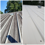 Metal roof that hadn't been washed in 5+ years