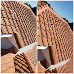 Barrel tile roof washed.