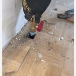 Moved gas line for stove