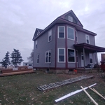 New siding, shakes and corner wrap
