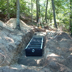 Installation underway in wooded area #1