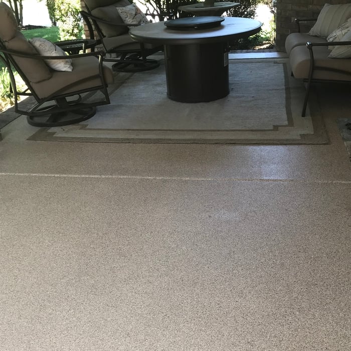 Back Patio Concrete Finish