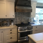 West wall w/stove and hood