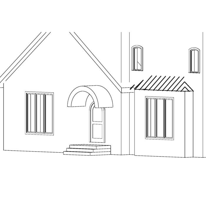 3D Existing Front Porch