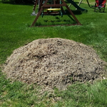 Job completed. Chip pile.