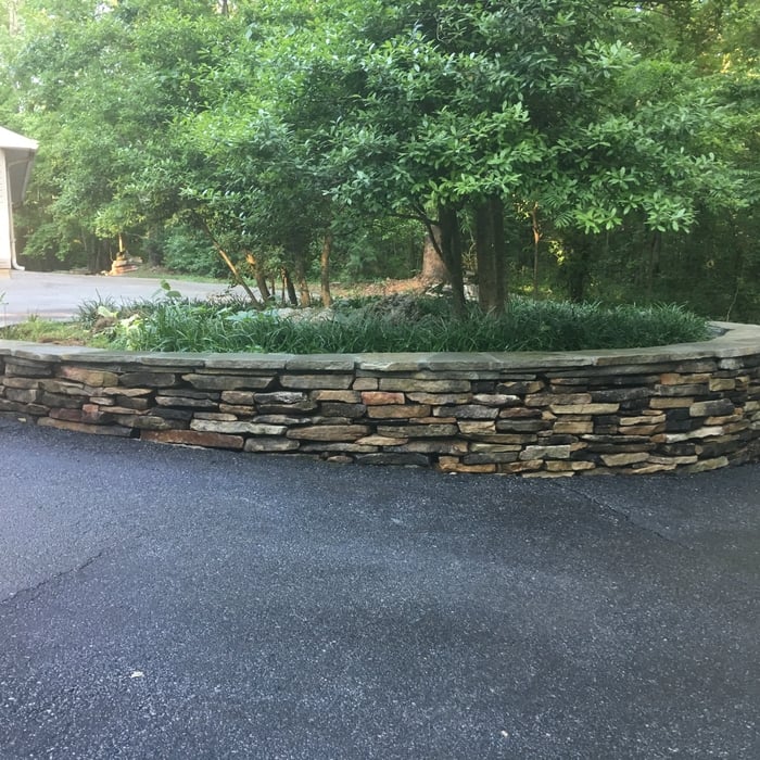 Mortared Dry Stack On Grade