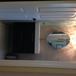Guest bathroom with porcelain tile on the wall ano
