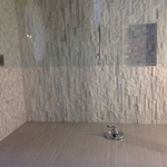 Stone shower wall