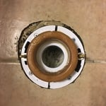 new stool bolts and wax ring, ready to set toilet