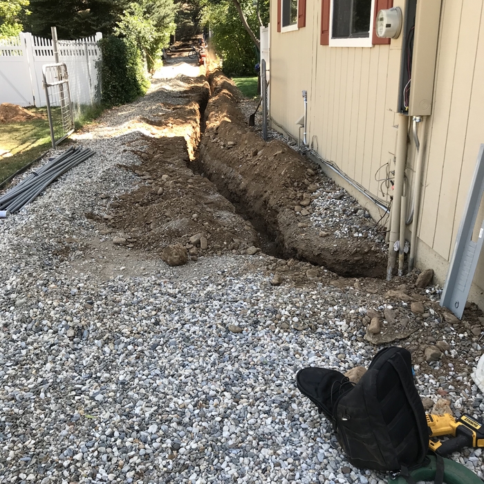 trench for outdoor power