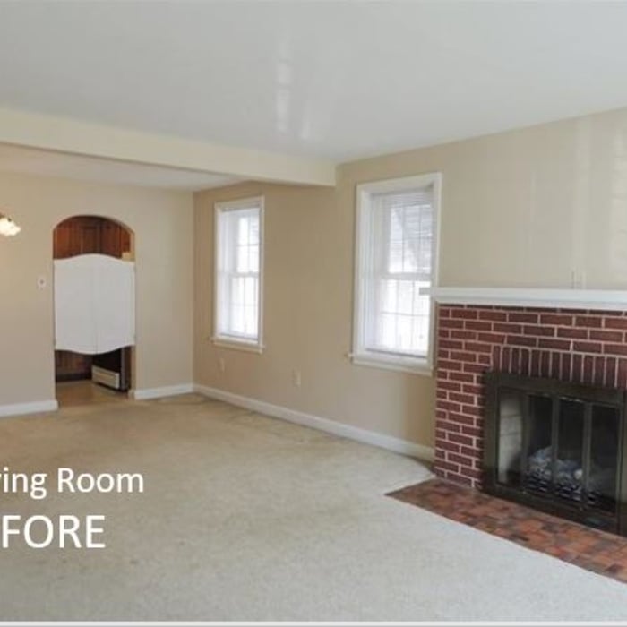living Room with doorway into the kitchen