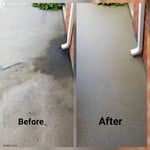 Making the back patio look like new again.