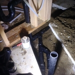 Ground work for shower and laundry drains