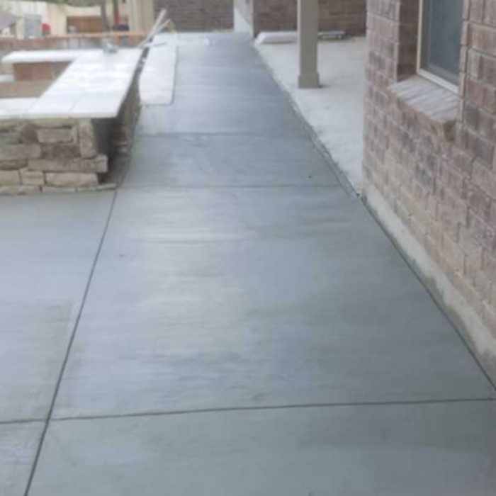 Freshly poured patio