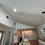 Wall and ceiling after