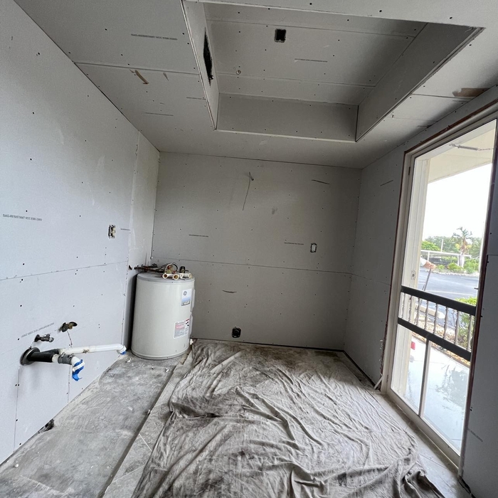 Wall and ceiling hang before