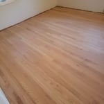 Finished bedroom with repair