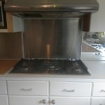 Stainless backsplach