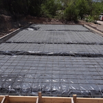 Forming and structual steel for concrete slab