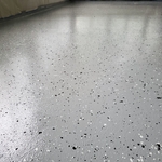 Epoxy coated concrete