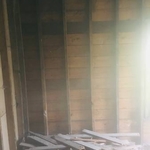 Clear wall with nails pulled