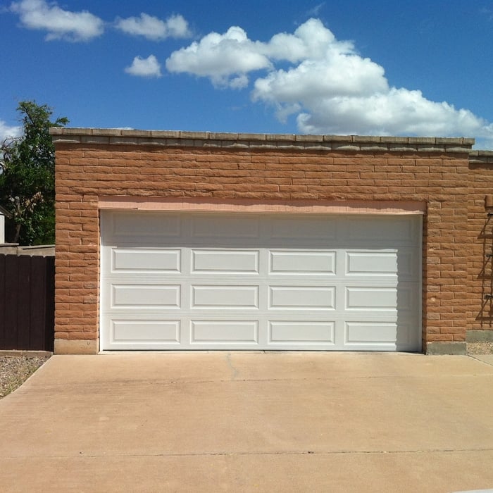 Happy new garage door, happy door owners