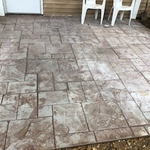 Concrete stamp patio