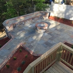 custom patio with seating