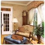 Close up of living room furniture.