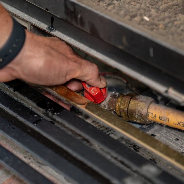 Gas line leak detection