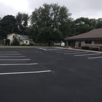 Seal coating and parking lines