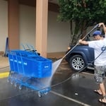 Power washing/maintaining Carts