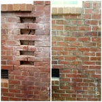 Cracked brick replaced