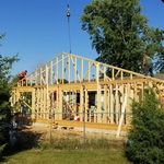 Trusses Being Installed with Crane