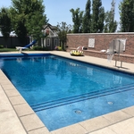 crystal clear pool on a sunny day