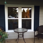 New vinyl windows with custom exterior trim