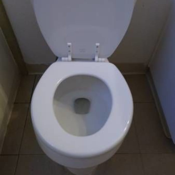 Deep clean on toilet final clean