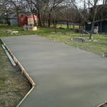 Concrete parking pad