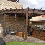 Pergola Painting Job