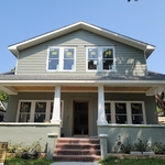 Painted siding and painted brick