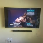 Curve Tv with Soundbar