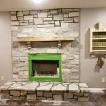 Inside Stone Fireplace