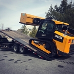 JCB Being loaded after snow removal