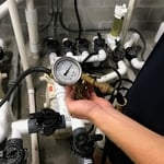 Pressure testing for broken pipes