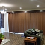 Wood Shutters, and Natural Drapes