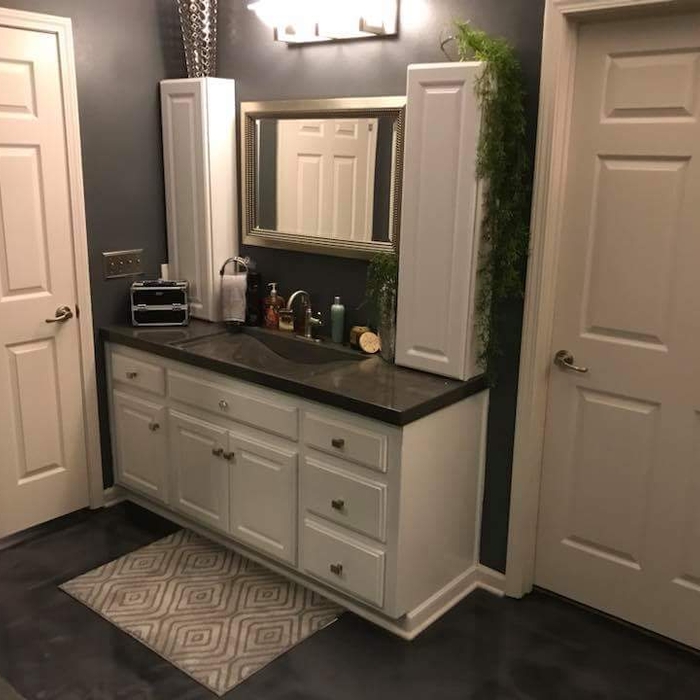 Paint vanity and walls