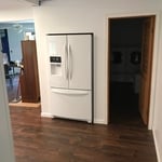 Love the fridge inside of the wall